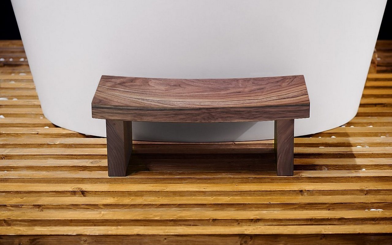 Taburete de Madera Nogal para Tina Aquatica True Ofuro Resistente al Agua picture № 0