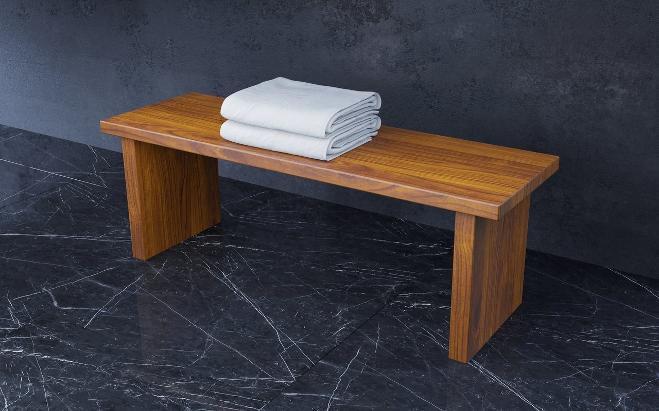 Banco de Baño Aquatica Universal de Madera Iroko Resistente al Agua picture № 0