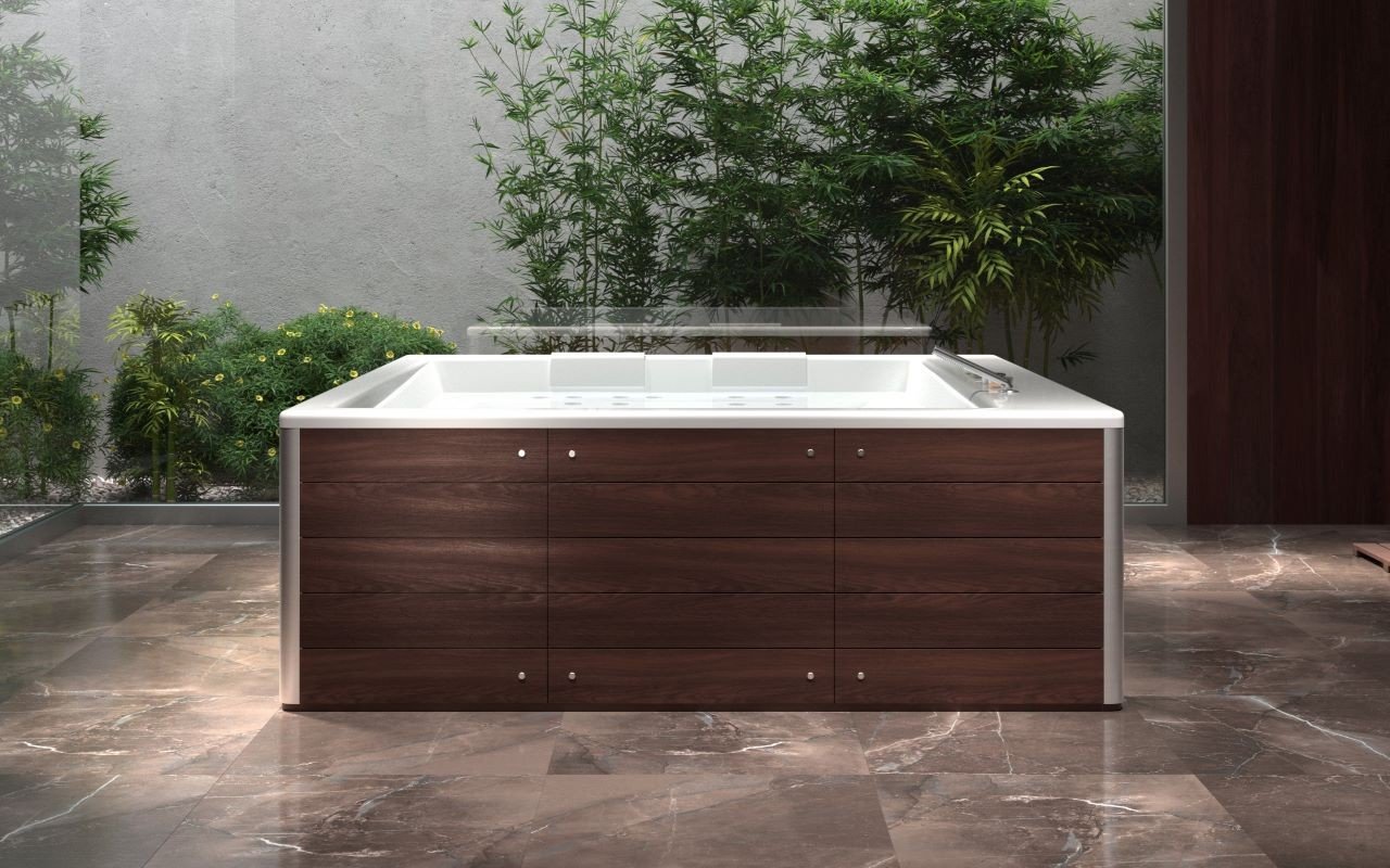 HydroRelax Pro Bañera Independiente de Acrílico Lacus con Revestimiento De Madera Thermory(220/240V / 50/60Hz) picture № 0