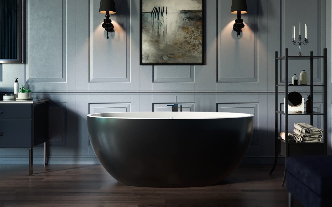 Sensuality mini f black wht relax freestanding solid surface bathtub by Aquatica 00 (web)
