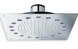 Rainbow Dynamic LED Ceiling Shower Head Chrome 1
