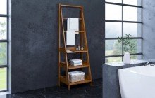 Aquatica Universal 70.75 Waterproof Iroko Wood Bathroom Ladder Shelf 01 (web)