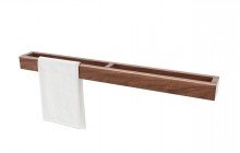 Aquatica Universal 32 Waterproof Wall Mounted American Walnut Wood Towel Rack0