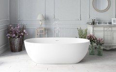 Aquatica Corelia Wht (Purescape 617BM) Freestanding Solid Surface Bathtub 01 (web)