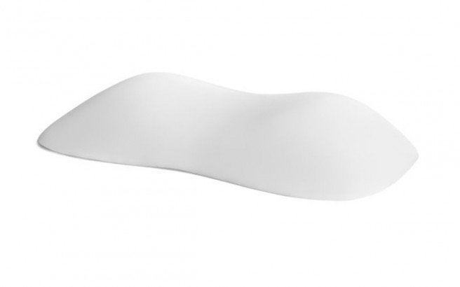 Polyurethane gel bathtub headrest Vanilla Wht