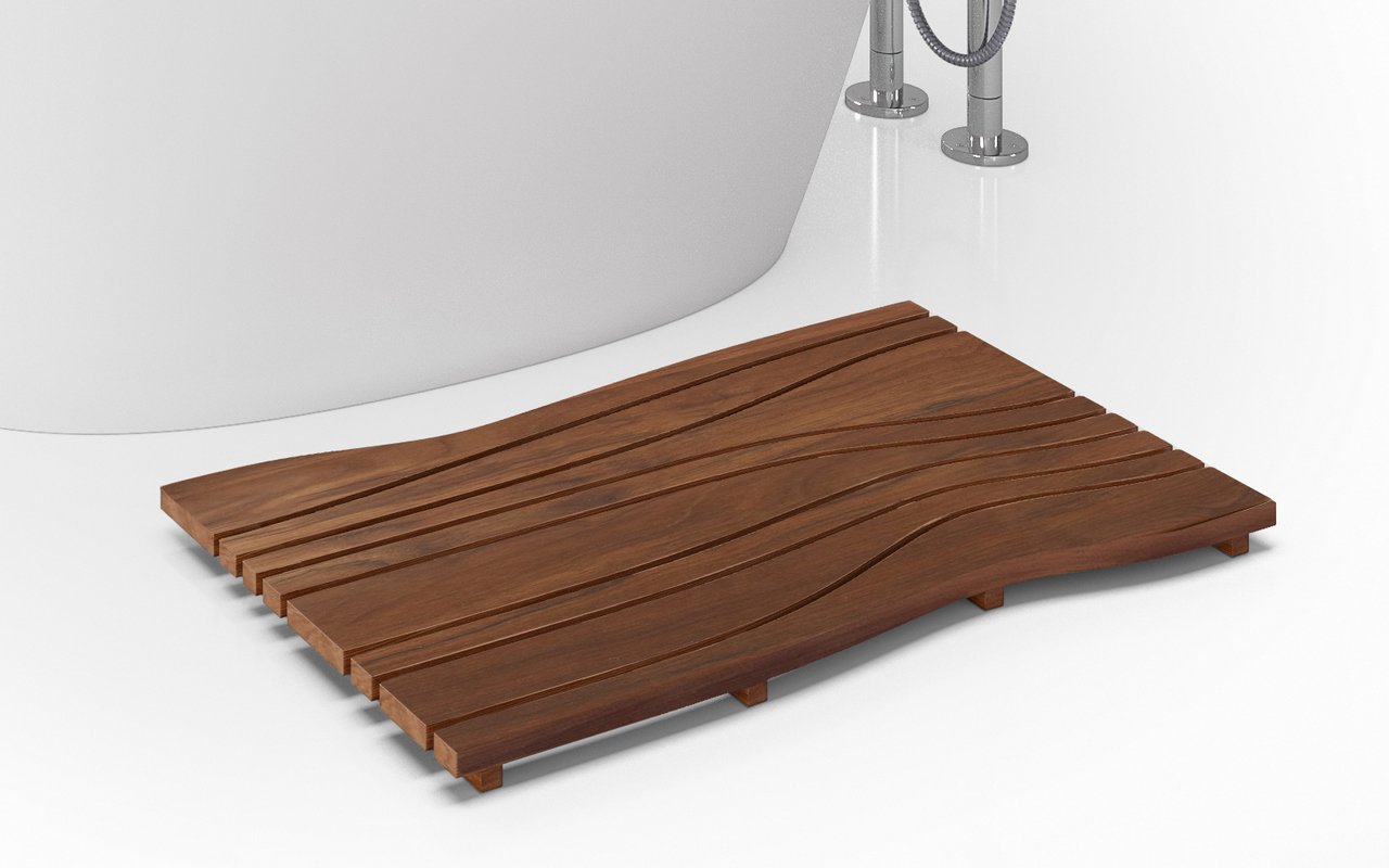 Aquatica onde waterproof iroko wood floor mat 03 (web)